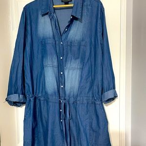 Ashley Stewart Jean romper size 30W
